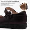 imageStelle Girls School Shoes Mary Jane Uniform Dress Flat Shoes Retro Style Oxford Church Music RecitalsLittleBig KidsBrown