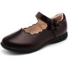imageStelle Girls School Shoes Mary Jane Uniform Dress Flat Shoes Retro Style Oxford Church Music RecitalsLittleBig KidsBrown