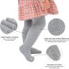 imageStelle Toddler Girls Tights Baby Cable Knit Thick Stockings Cotton Winter Warm Leggings Pantyhose 123 Pack1grey