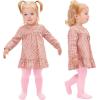 imageStelle Toddler Girls Tights Baby Cable Knit Thick Stockings Cotton Winter Warm Leggings Pantyhose 123 Pack1pink