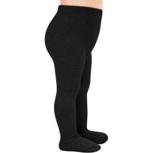 imageStelle Toddler Girls Tights Baby Cable Knit Thick Stockings Cotton Winter Warm Leggings Pantyhose 123 Pack1black