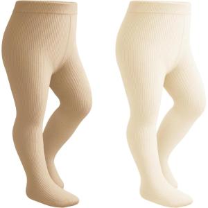 imageStelle Toddler Girls Tights Baby Cable Knit Thick Stockings Cotton Winter Warm Leggings Pantyhose 123 PackKhakiivory