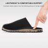 imageStelle Clogs Women Mens Arch Support Suede Soft Cork Footbed Sandals Potato Shoes Slip on Home Slippers NonSlip ComfortBlack