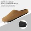 imageStelle Clogs Women Mens Arch Support Suede Soft Cork Footbed Sandals Potato Shoes Slip on Home Slippers NonSlip ComfortCaramel