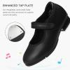 imageStelle Tap Shoes for Girls Toddler PU Tap Dance Shoes for ToddlerLittle KidsBig KidsBlack Matte