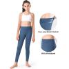 imageStelle Girls Fleece Lined Leggings Youth High Waist Warm Winter Athletic Yoga Pants with Hidden PocketAtlantic Blue