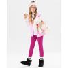 imageStelle Girls Fleece Lined Leggings Youth High Waist Warm Winter Athletic Yoga Pants with Hidden PocketHot Pink