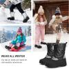 imageStelle Boys Girls Snow Boots for Toddler Kids Winter Outdoor Non Slip Waterproof Mid Calf Warm Shoes with Fur LinedBlack