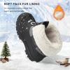 imageStelle Boys Girls Snow Boots for Toddler Kids Winter Outdoor Non Slip Waterproof Mid Calf Warm Shoes with Fur LinedBlack