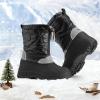 imageStelle Boys Girls Snow Boots for Toddler Kids Winter Outdoor Non Slip Waterproof Mid Calf Warm Shoes with Fur LinedBlack