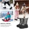 imageStelle Boys Girls Snow Boots for Toddler Kids Winter Outdoor Non Slip Waterproof Mid Calf Warm Shoes with Fur LinedGrey
