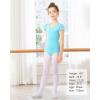 imageStelle Girls Leotards Black Ballet Dance Leotards Ruffle Short Sleeve Gymnastics OutfitsToddlerLittle KidBig KidPool Blue