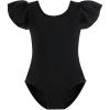imageStelle Girls Leotards Black Ballet Dance Leotards Ruffle Short Sleeve Gymnastics OutfitsToddlerLittle KidBig KidBlack