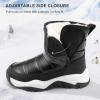 imageStelle Toddler Snow Boots Boys Girls Winter Cold Weather Waterproof Non Slip Warm Shoes for Little KidsBlack