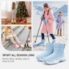 imageStelle Toddler Snow Boots Boys Girls Winter Cold Weather Waterproof Non Slip Warm Shoes for Little KidsIcy Blue