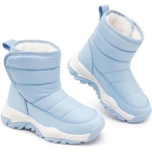 imageStelle Toddler Snow Boots Boys Girls Winter Cold Weather Waterproof Non Slip Warm Shoes for Little KidsIcy Blue