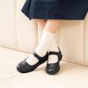 imageStelle School Shoes for Girls Mary Jane Dress Shoes Uniform Flats LittleBig KidsBlack