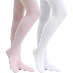 imageStelle Girls Ultra Soft Pro Dance TightBallet Footed Tight ToddlerLittle KidBig KidBallet Pinkwhite