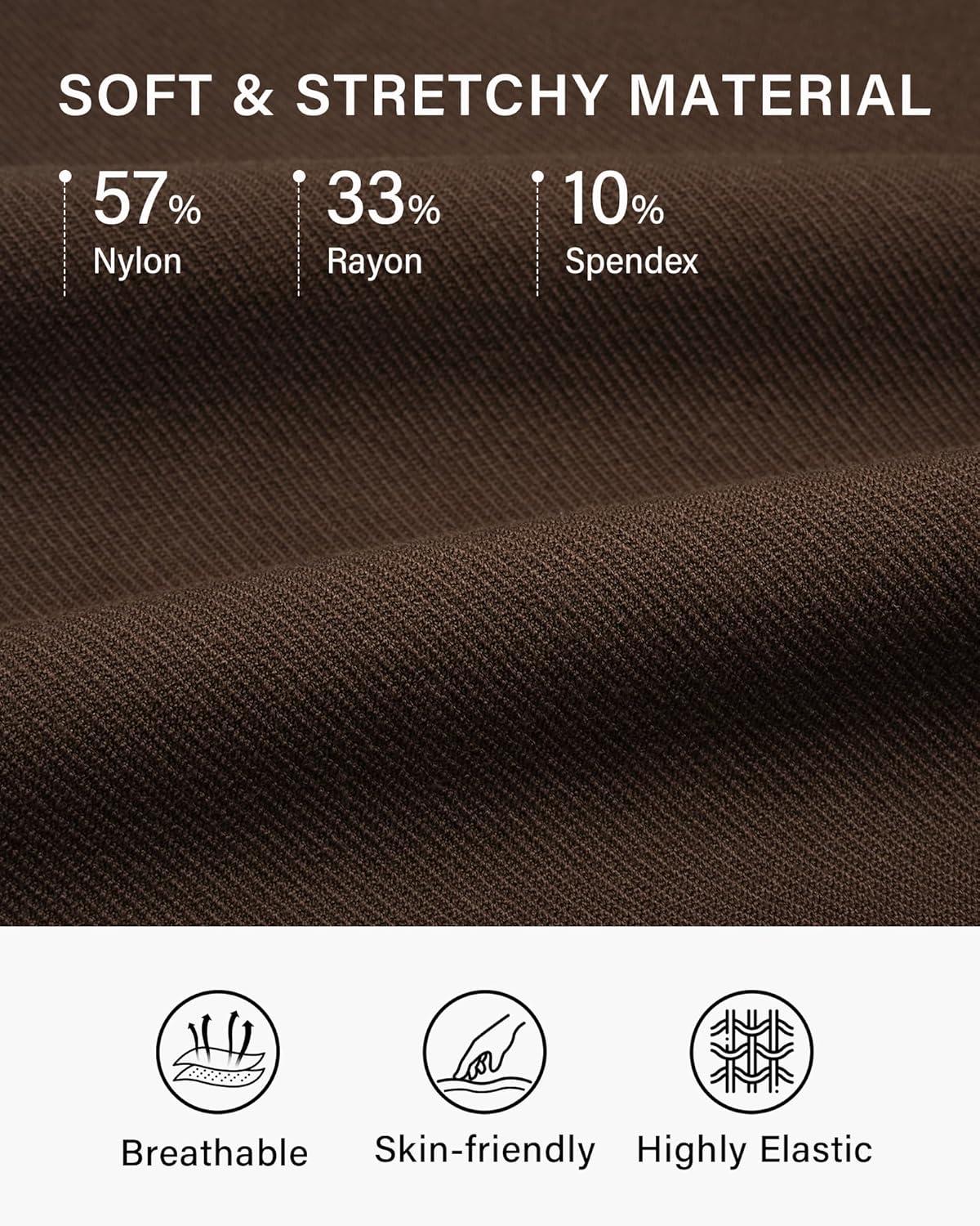 imageStelle Women 28quot30quot 32quot Bootcut Dress Pants Business Casual Work Pants with Pockets Pull On Regular Slacks for OfficeCoffee