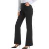 imageStelle Women 28quot30quot 32quot Bootcut Dress Pants Business Casual Work Pants with Pockets Pull On Regular Slacks for OfficeBlack