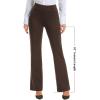 imageStelle Women 28quot30quot 32quot Bootcut Dress Pants Business Casual Work Pants with Pockets Pull On Regular Slacks for OfficeCoffee
