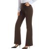 imageStelle Women 28quot30quot 32quot Bootcut Dress Pants Business Casual Work Pants with Pockets Pull On Regular Slacks for OfficeCoffee