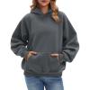 imageSTELLE Women Hoodies Oversized Fleece Long Sleeve Comfy Casual Pullover Sweatshirts 2025 Winter Fall OutfitsCharcoal