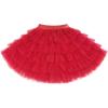 imageStelle Girls Tutu Skirt 5 Layers Fluffy Tulle Dance Ballet Skirt Princess Birthday Party CostumeRed