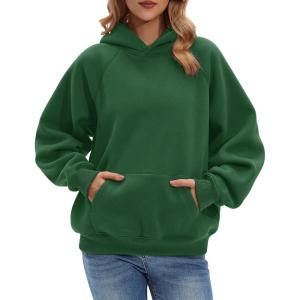 imageSTELLE Women Hoodies Oversized Fleece Long Sleeve Comfy Casual Pullover Sweatshirts 2025 Winter Fall OutfitsForest Green