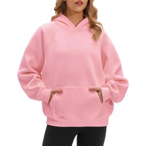 imageSTELLE Women Hoodies Oversized Fleece Long Sleeve Comfy Casual Pullover Sweatshirts 2025 Winter Fall OutfitsPink