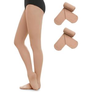 imageStelle Womens Ballet Tights Ultra Soft Pro Footed Tights Adult Dance Leggings2 Pairstan