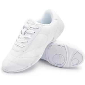 imageStelle Cheer Shoes Women White Cheerleading Athletic Dance Shoes Training Breathable Lightweight Competition Tennis SneakersWhite