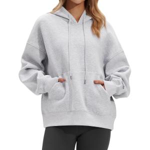 imageSTELLE Womens Oversized Hoodies Fleece Sweatshirts Fall Fashion 2026 Pullover Sweaters Winter ClothesLight Heather Grey