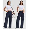 image:imageSTELLE Wide Leg Lounge Pants for Women Comfy High Waisted Yoga Sweatpants Casual Loose Flowy Pants 262830 InseamBnavy
