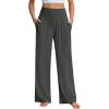 image:imageSTELLE Wide Leg Lounge Pants for Women Comfy High Waisted Yoga Sweatpants Casual Loose Flowy Pants 262830 InseamCharcoal