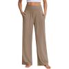 image:imageSTELLE Wide Leg Lounge Pants for Women Comfy High Waisted Yoga Sweatpants Casual Loose Flowy Pants 262830 InseamMocha