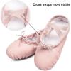 image:imageStelle Ballet Shoes for Girls Boys CloseFit PU Professional Dance Slippers for ToddlerLittle KidBig KidBallet Pinkwith Lace