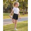 image:imageStelle Girls Athletic Shorts with Zipper Pockets Elastic Waist Running Basketball Volleyball Soccer Shorts for Teen KidsBlack