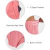 image:imageStelle Girls Athletic Shorts with Zipper Pockets Elastic Waist Running Basketball Volleyball Soccer Shorts for Teen KidsCoral