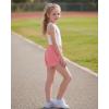 image:imageStelle Girls Athletic Shorts with Zipper Pockets Elastic Waist Running Basketball Volleyball Soccer Shorts for Teen KidsCoral