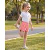 image:imageStelle Girls Athletic Shorts with Zipper Pockets Elastic Waist Running Basketball Volleyball Soccer Shorts for Teen KidsCoral