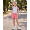 image:imageStelle Girls Athletic Shorts with Zipper Pockets Elastic Waist Running Basketball Volleyball Soccer Shorts for Teen KidsCoral