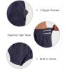 image:imageStelle Girls Athletic Shorts with Zipper Pockets Elastic Waist Running Basketball Volleyball Soccer Shorts for Teen KidsNavy