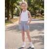 image:imageStelle Girls Athletic Shorts with Zipper Pockets Elastic Waist Running Basketball Volleyball Soccer Shorts for Teen KidsPurple Haze