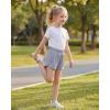 image:imageStelle Girls Athletic Shorts with Zipper Pockets Elastic Waist Running Basketball Volleyball Soccer Shorts for Teen KidsPurple Haze