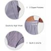 image:imageStelle Girls Athletic Shorts with Zipper Pockets Elastic Waist Running Basketball Volleyball Soccer Shorts for Teen KidsPurple Haze