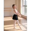 image:imageStelle Girls Ballet Skirt Chiffon Dance Skirt for Girls with Mesh Bowknot Elastic Waist Pullon Skirts for BalletBlack