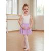 image:imageStelle Girls Ballet Skirt Chiffon Dance Skirt for Girls with Mesh Bowknot Elastic Waist Pullon Skirts for BalletLavender