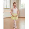 image:imageStelle Girls Ballet Skirt Chiffon Dance Skirt for Girls with Mesh Bowknot Elastic Waist Pullon Skirts for BalletLemon Butter
