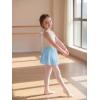 image:imageStelle Girls Ballet Skirt Chiffon Dance Skirt for Girls with Mesh Bowknot Elastic Waist Pullon Skirts for BalletLight Blue